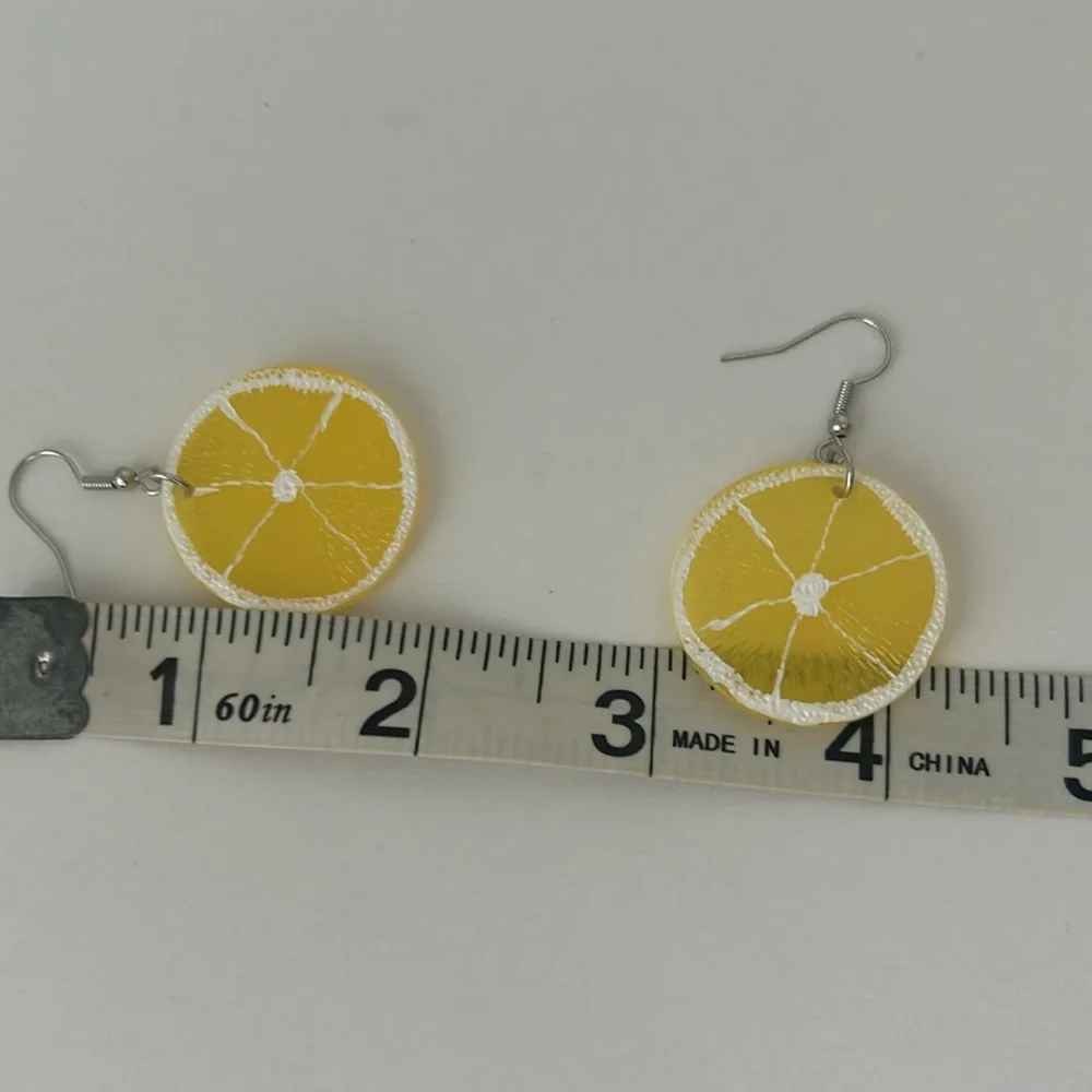 🍋🥂 Host Pick 🥂 New Transluscent Citrus Slices Earrings - Picture 8 of 10